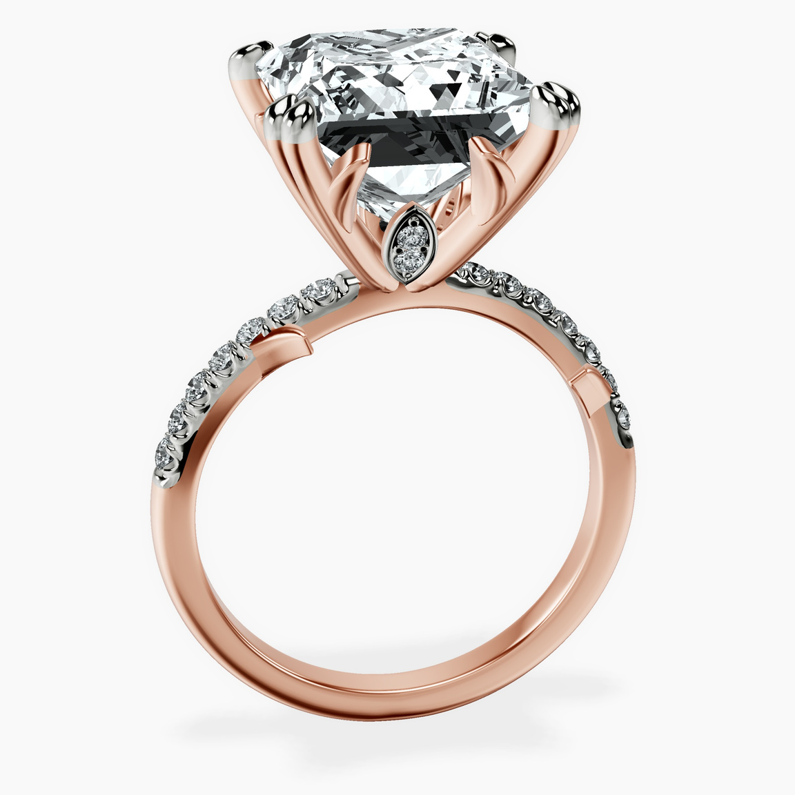 10kt Rose Gold Phoebe Twigs Lab Diamond Ring side right image one