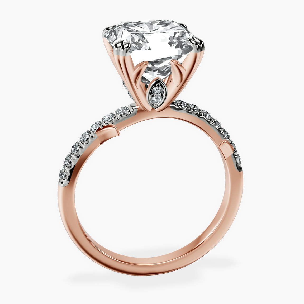 18kt Rose Gold Phoebe Twigs Lab Diamond Ring side right image one