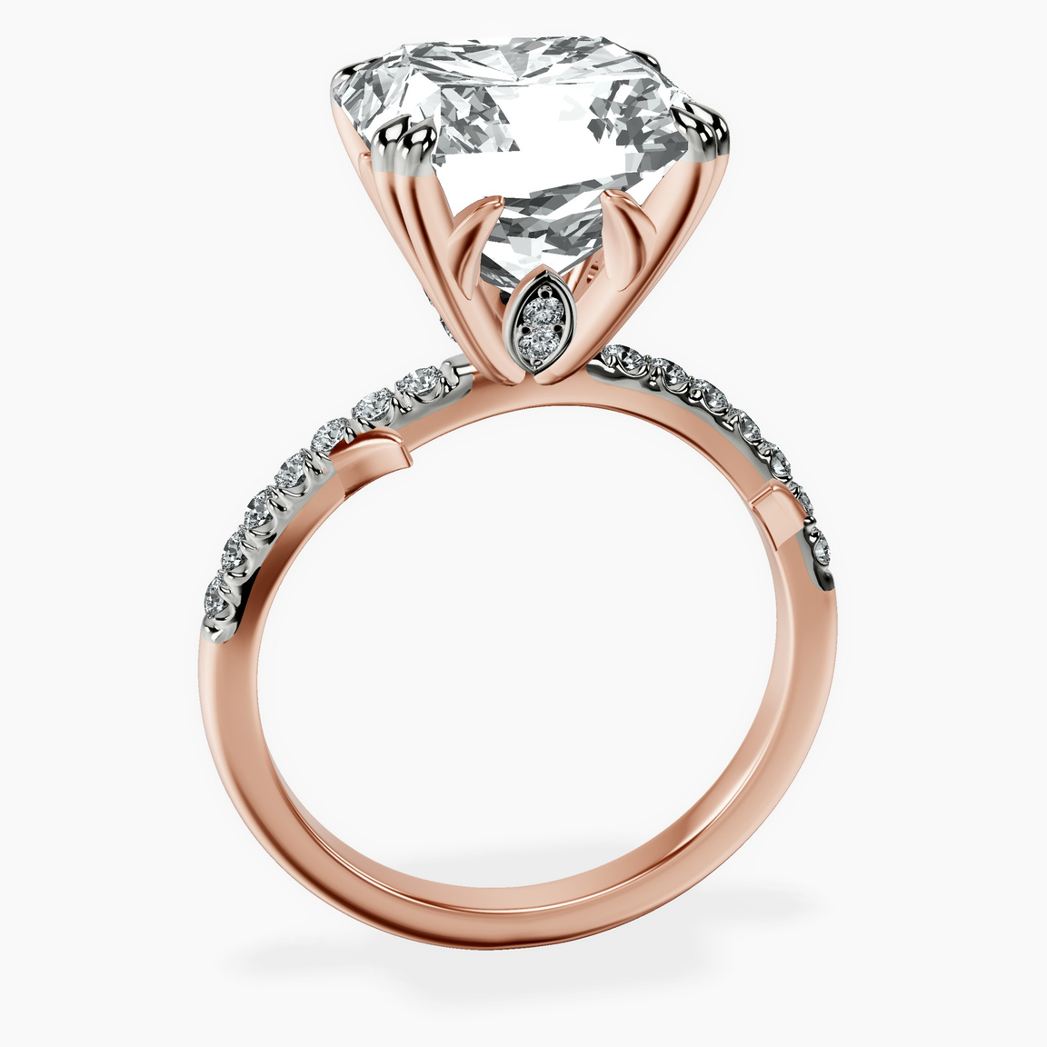 10kt Rose Gold Phoebe Twigs Lab Diamond Ring side right image one