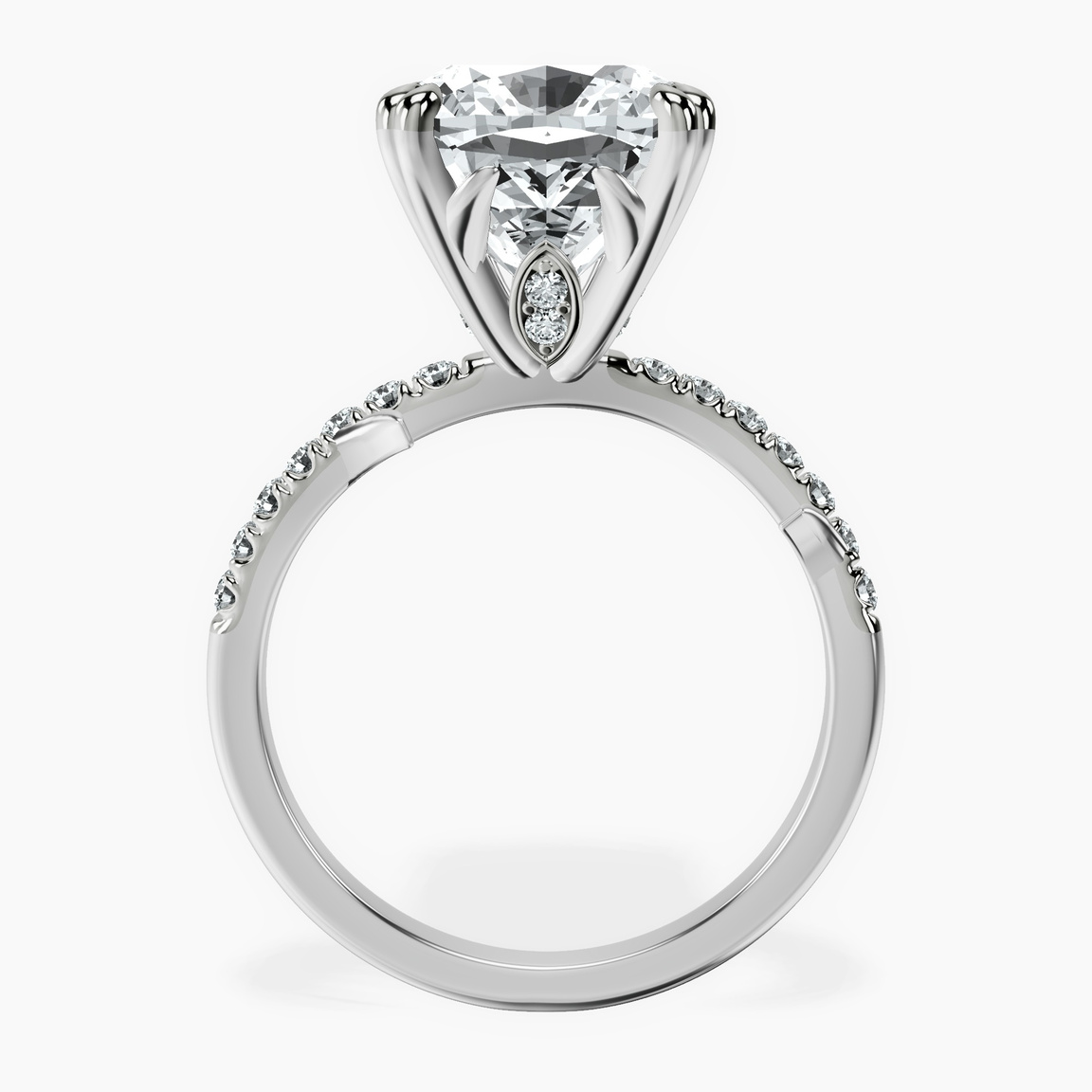 Platinum Phoebe Twigs Lab Diamond Ring side right image one