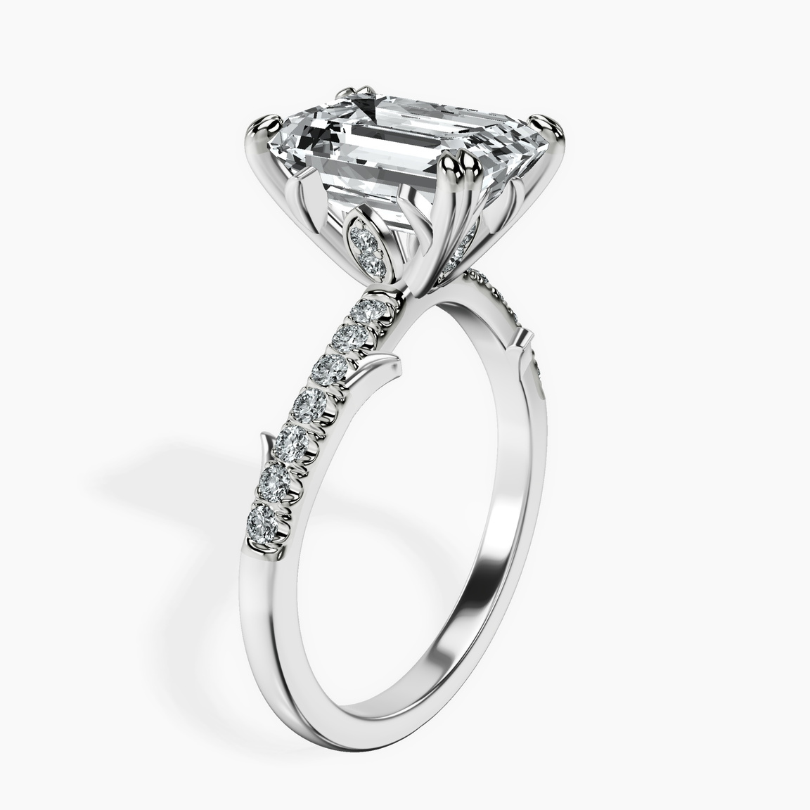 18kt White Gold Phoebe Twigs Lab Diamond Ring standing product image one