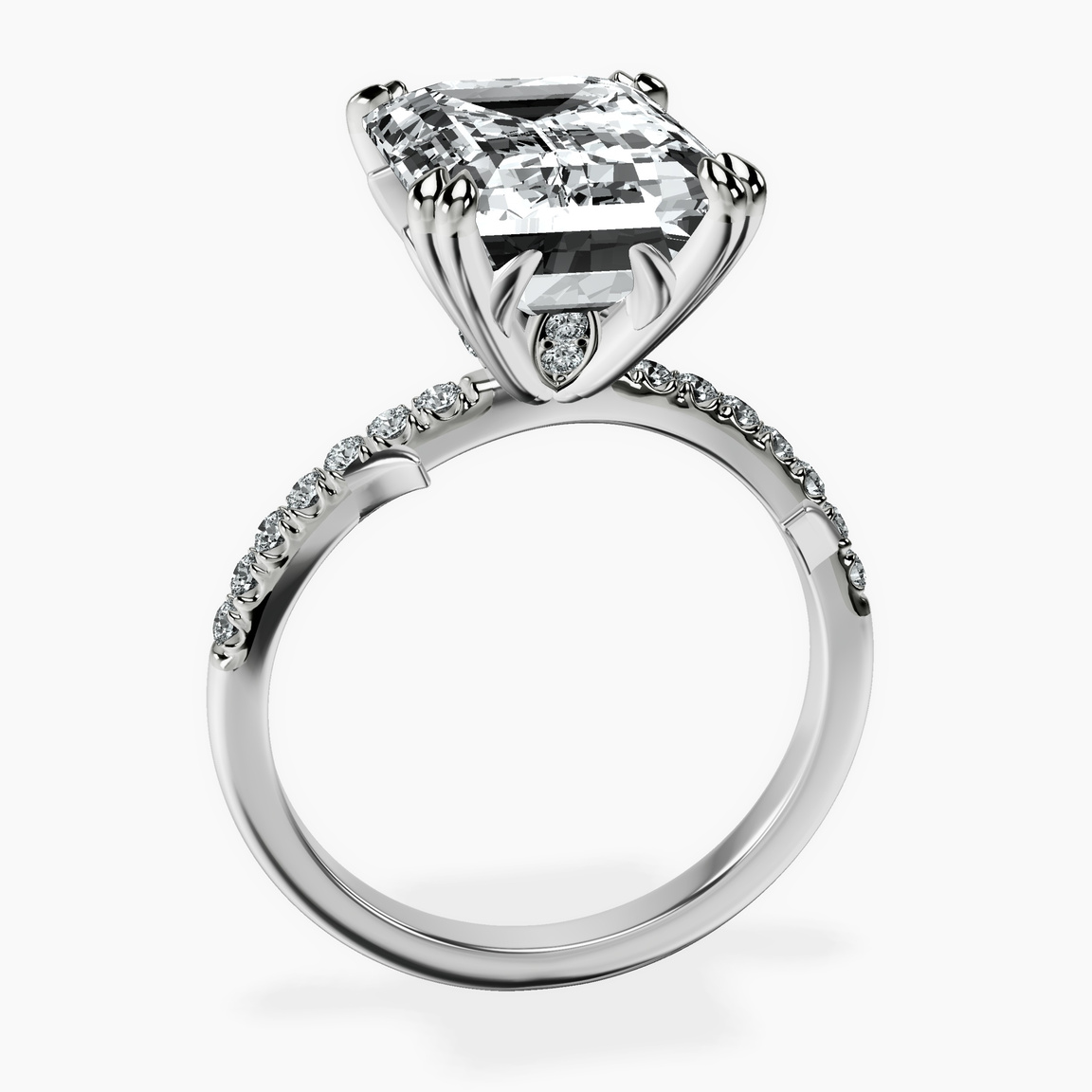 14kt White Gold Phoebe Twigs Lab Diamond Ring side right image one