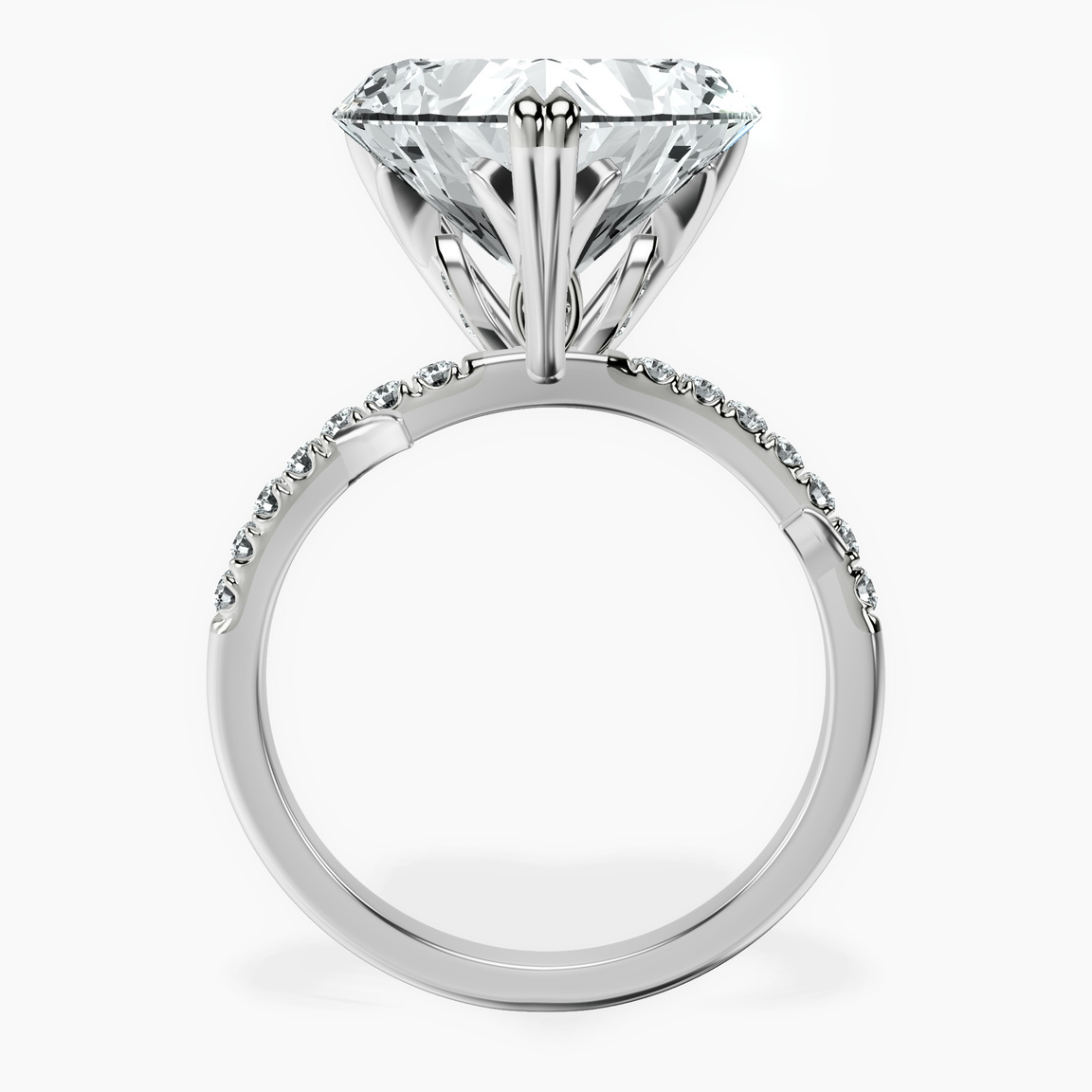 10kt White Gold Phoebe Twigs Lab Diamond Ring side right image one