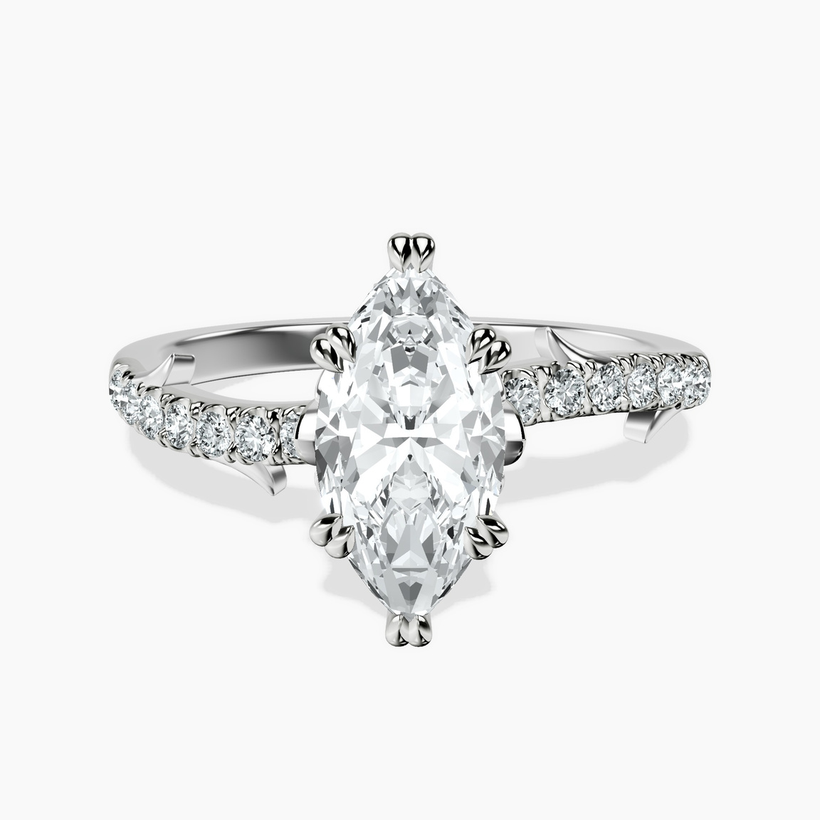 14kt White Gold Phoebe Twigs Lab Diamond Ring front image