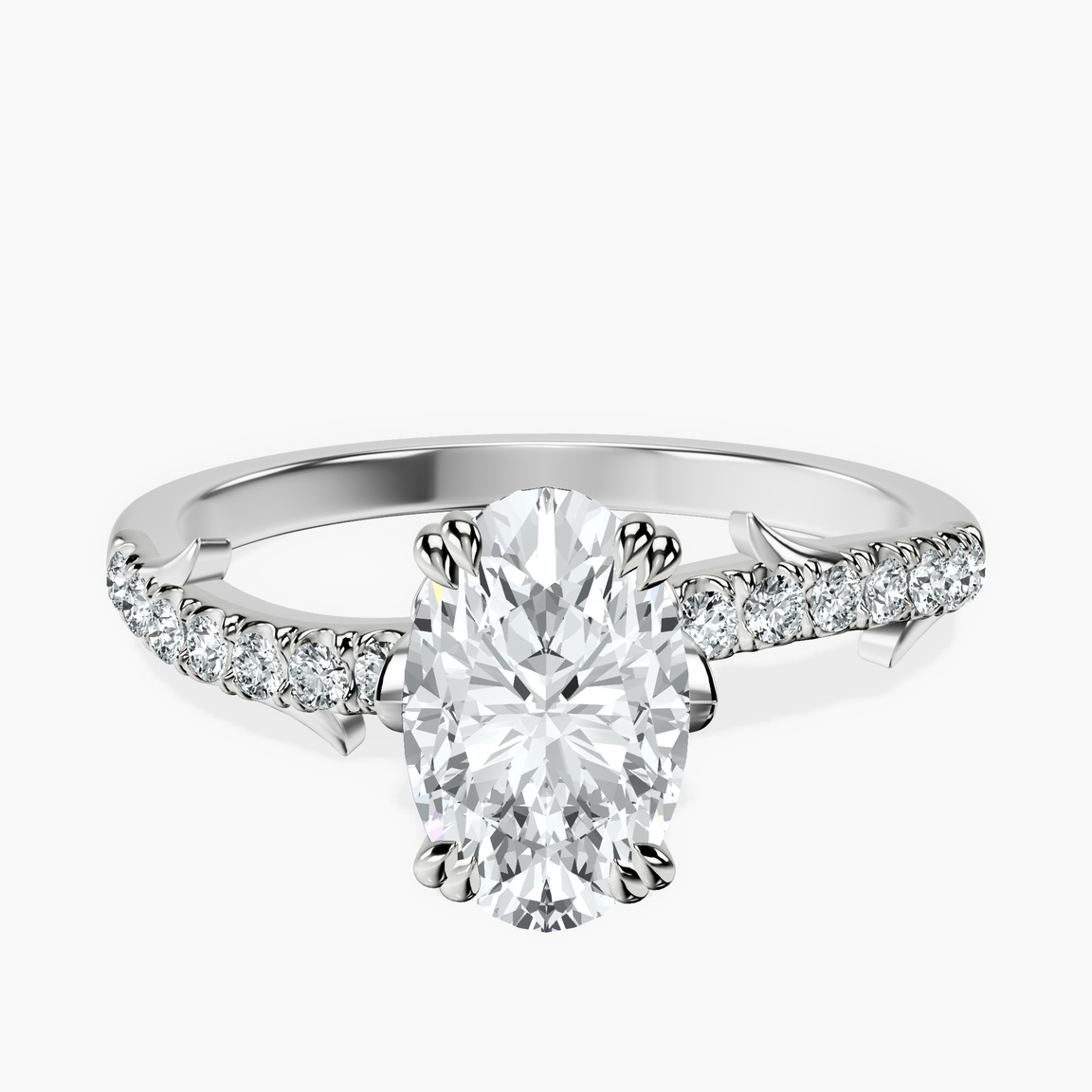 10kt White Gold Phoebe Twigs Lab Diamond Ring front image