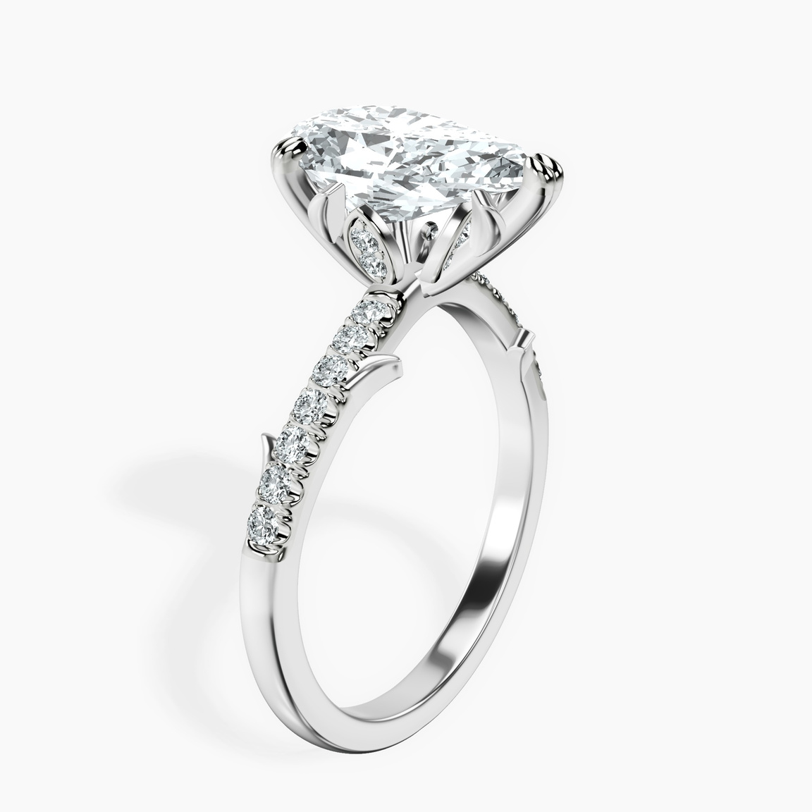Platinum Phoebe Twigs Lab Diamond Ring standing product image one