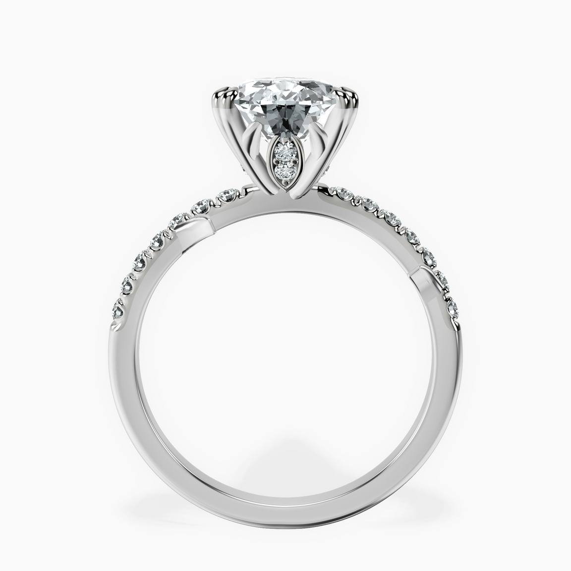 Platinum Phoebe Twigs Lab Diamond Ring side right image one