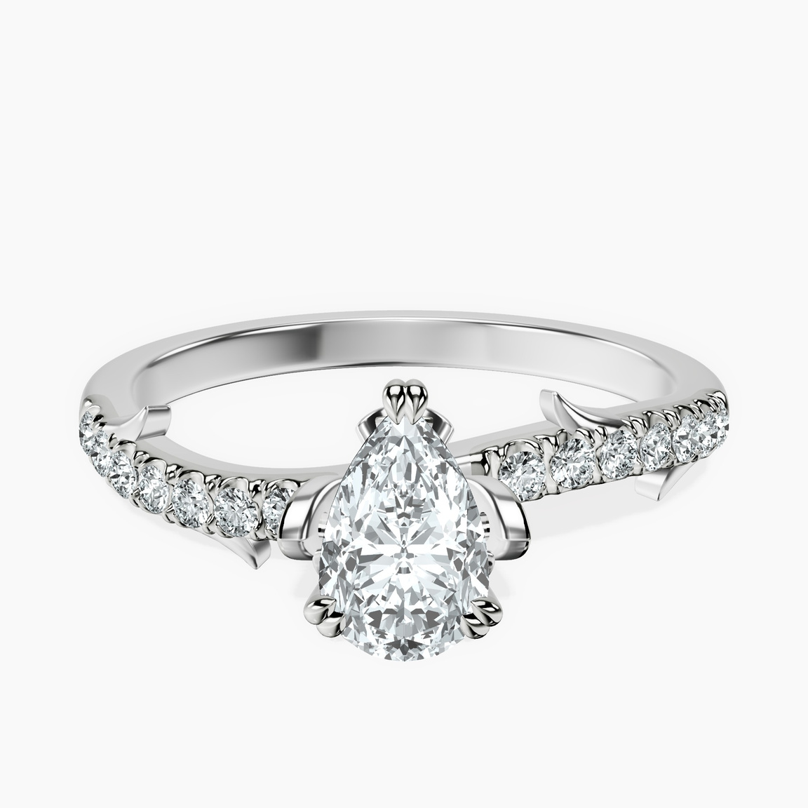 Platinum Phoebe Twigs Lab Diamond Ring front image