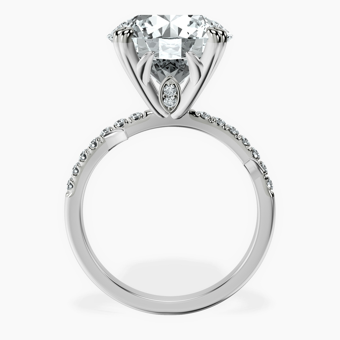 Platinum Phoebe Twigs Lab Diamond Ring side right image one