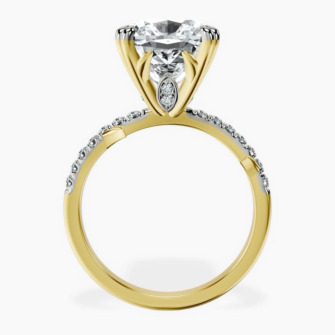 10kt Yellow Gold Phoebe Twigs Lab Diamond Ring side right image one