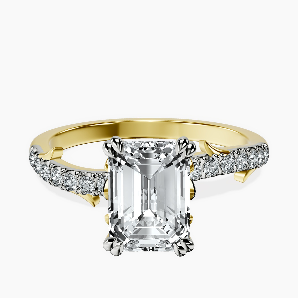 9ct Yellow Gold Phoebe Twigs Lab Diamond Ring front image