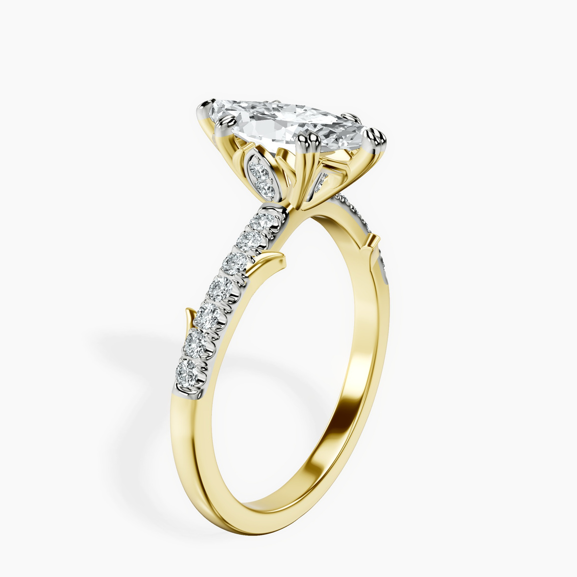 10kt Yellow Gold Phoebe Twigs Lab Diamond Ring standing product image one