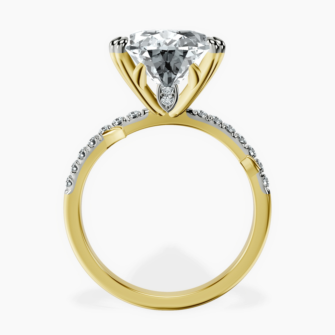 14kt Yellow Gold Phoebe Twigs Lab Diamond Ring side right image one