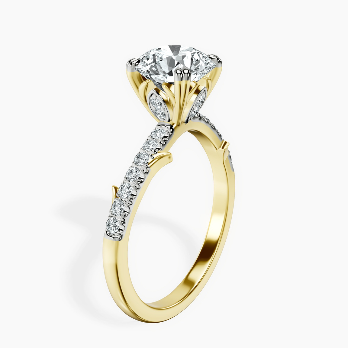 9ct Yellow Gold Phoebe Twigs Lab Diamond Ring standing product image one