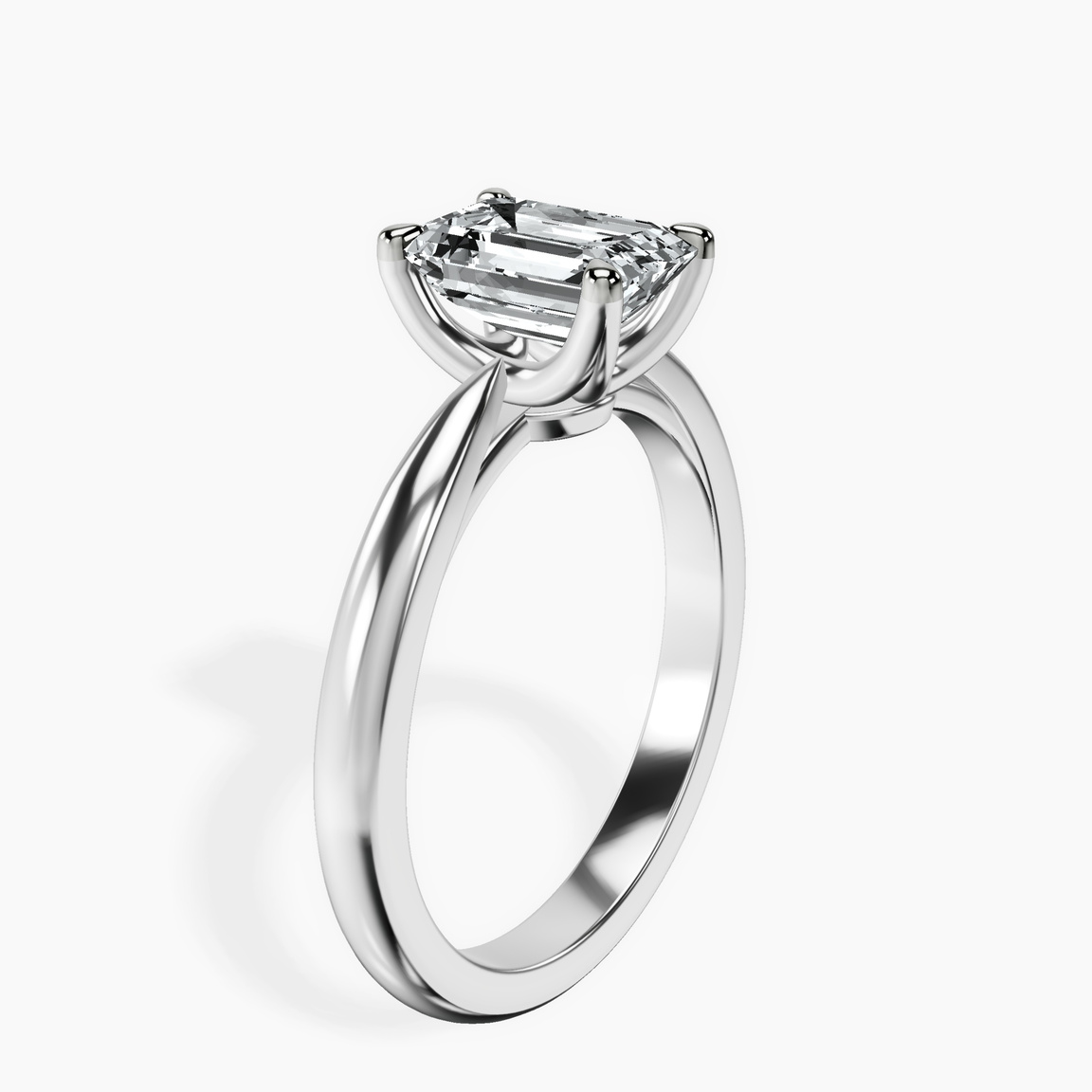 Platinum Azalea Classic Solitaire 2mm Lab Diamond Ring standing product image one