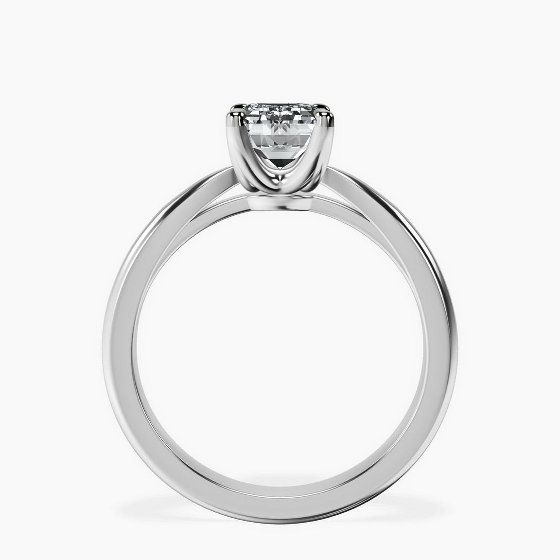 Platinum Azalea Classic Solitaire 2mm Lab Diamond Ring side right image one