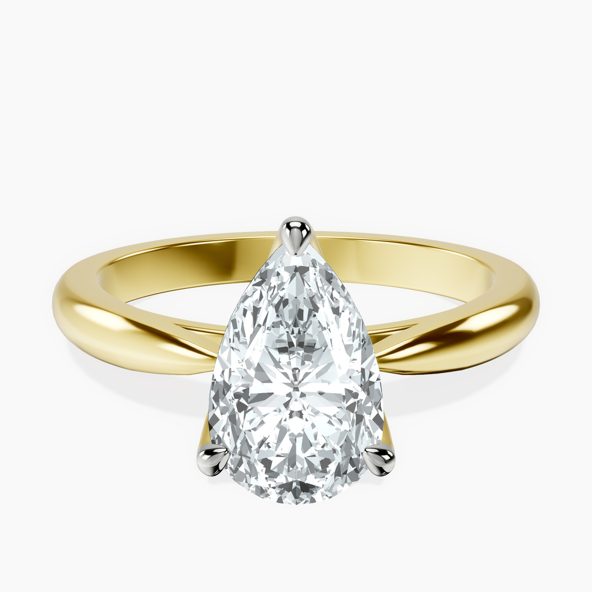 10kt Yellow Gold Azalea Classic Solitaire 2mm Lab Diamond Ring front image