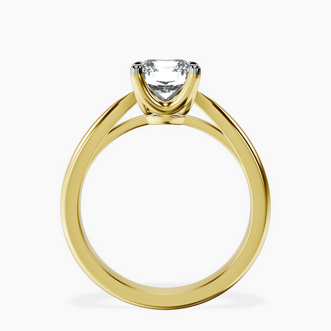 14kt Yellow Gold Azalea Classic Solitaire 2mm Lab Diamond Ring side right image one