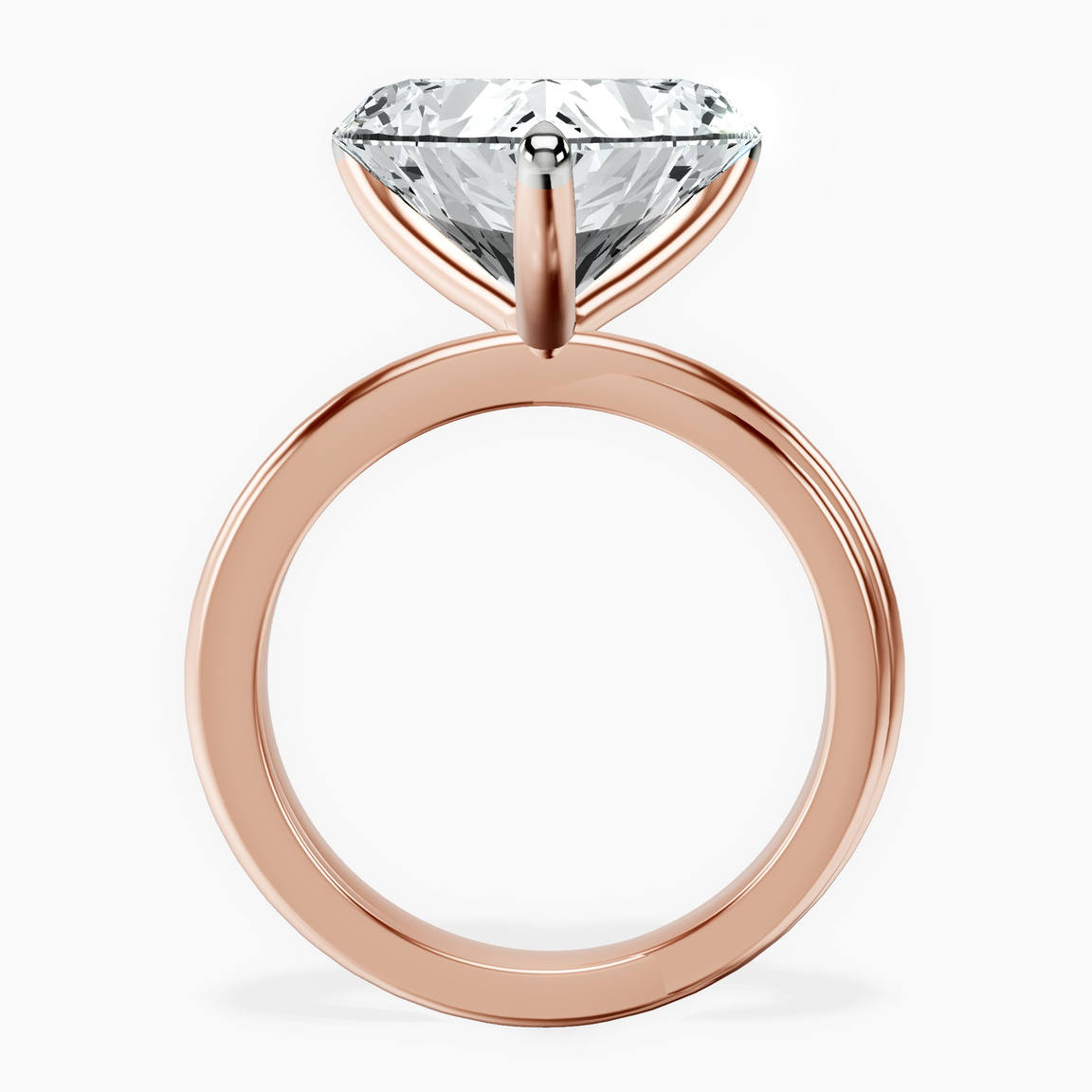 10kt Rose Gold Juniper Crossover Solitaire Lab Diamond Ring side right image one