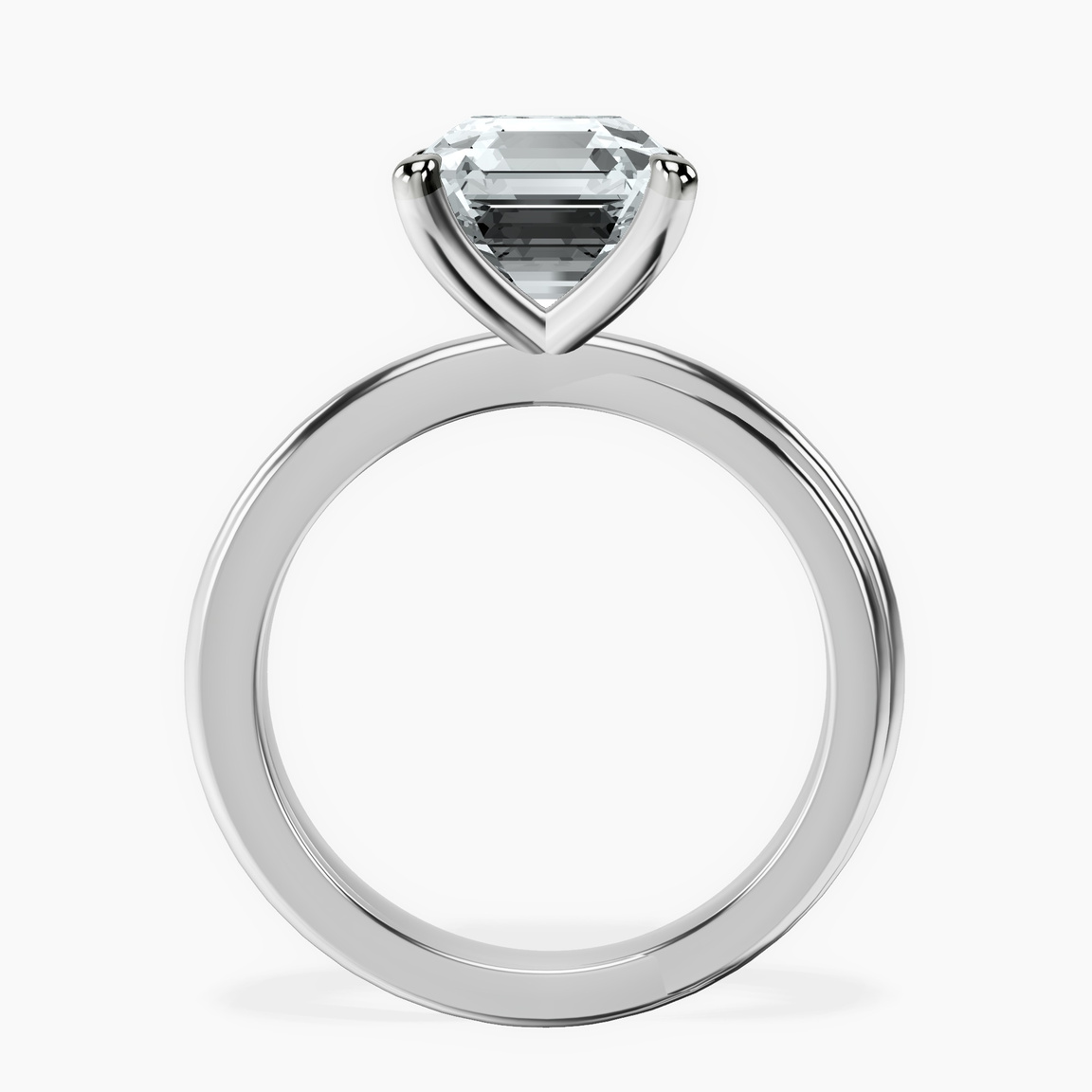10kt White Gold Juniper Crossover Solitaire Lab Diamond Ring side right image one