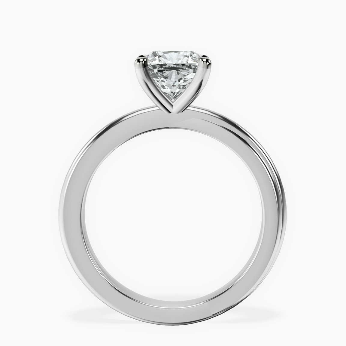 9ct White Gold Juniper Crossover Solitaire Lab Diamond Ring side right image one