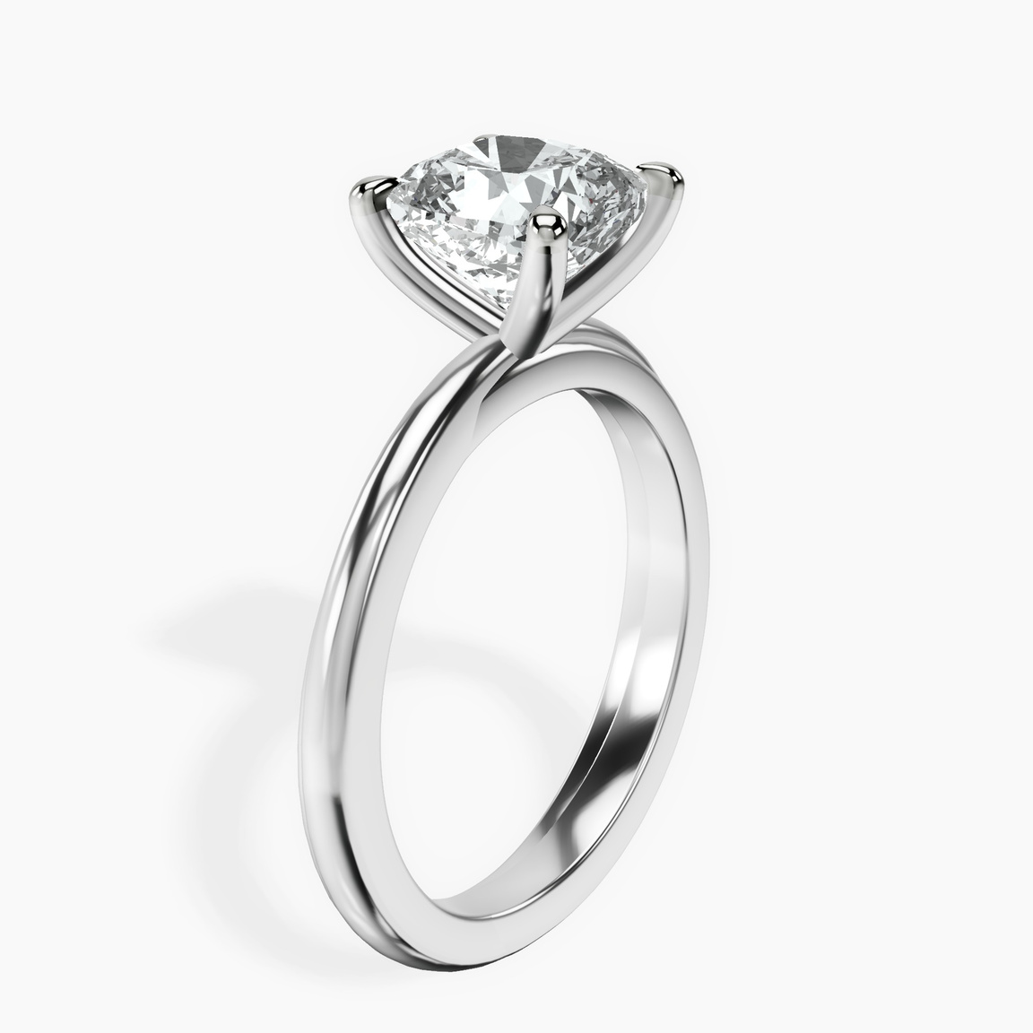 10kt White Gold Juniper Crossover Solitaire Lab Diamond Ring standing product image one