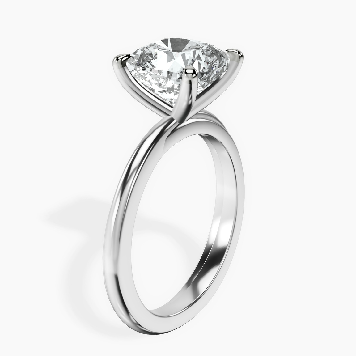 10kt White Gold Juniper Crossover Solitaire Lab Diamond Ring standing product image one