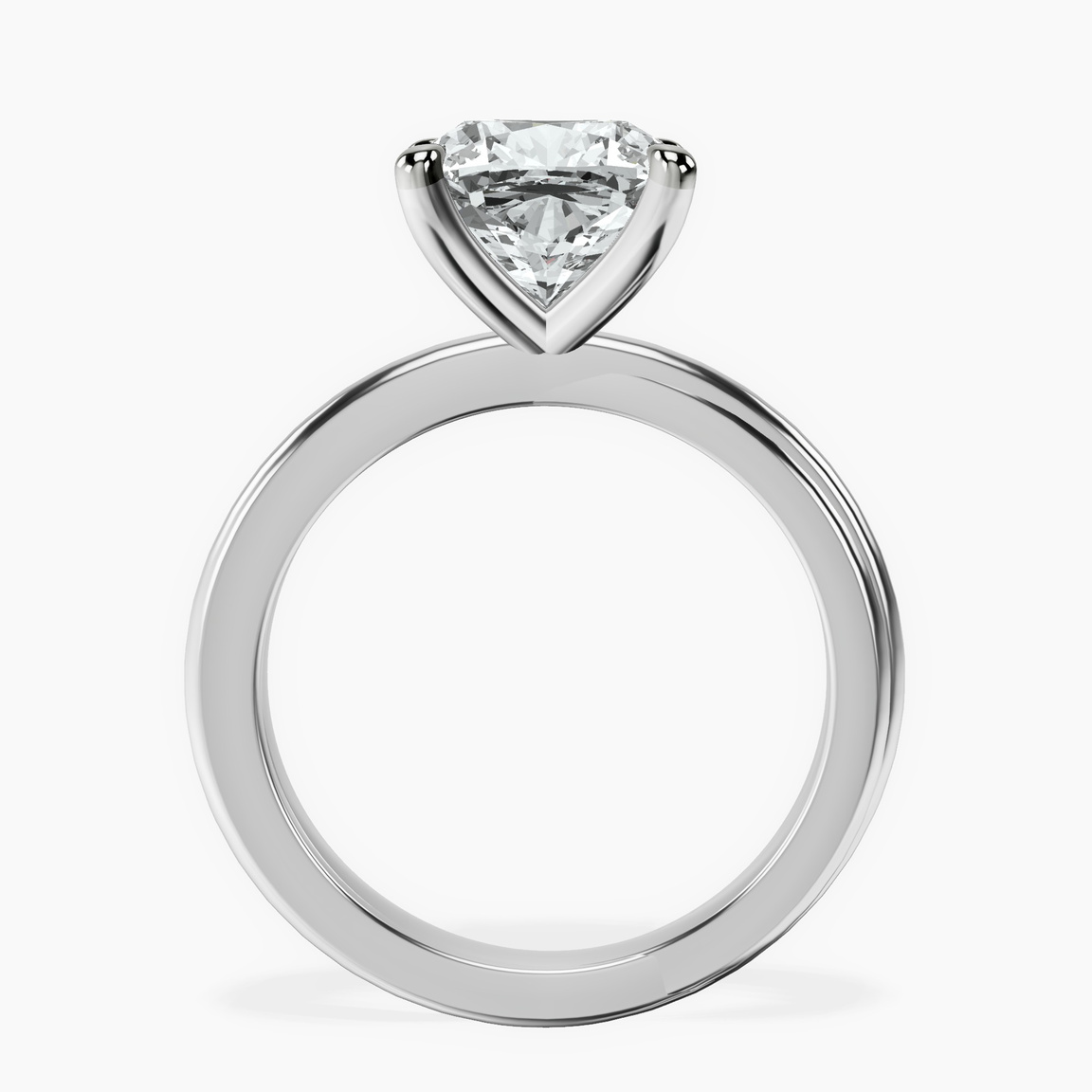 10kt White Gold Juniper Crossover Solitaire Lab Diamond Ring side right image one