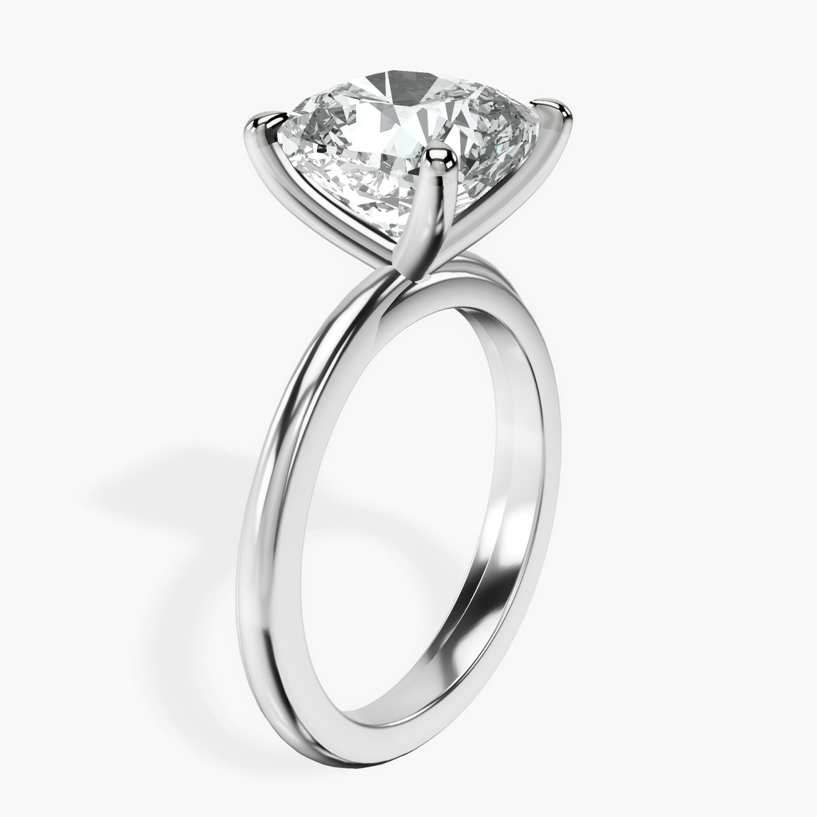 10kt White Gold Juniper Crossover Solitaire Lab Diamond Ring standing product image one