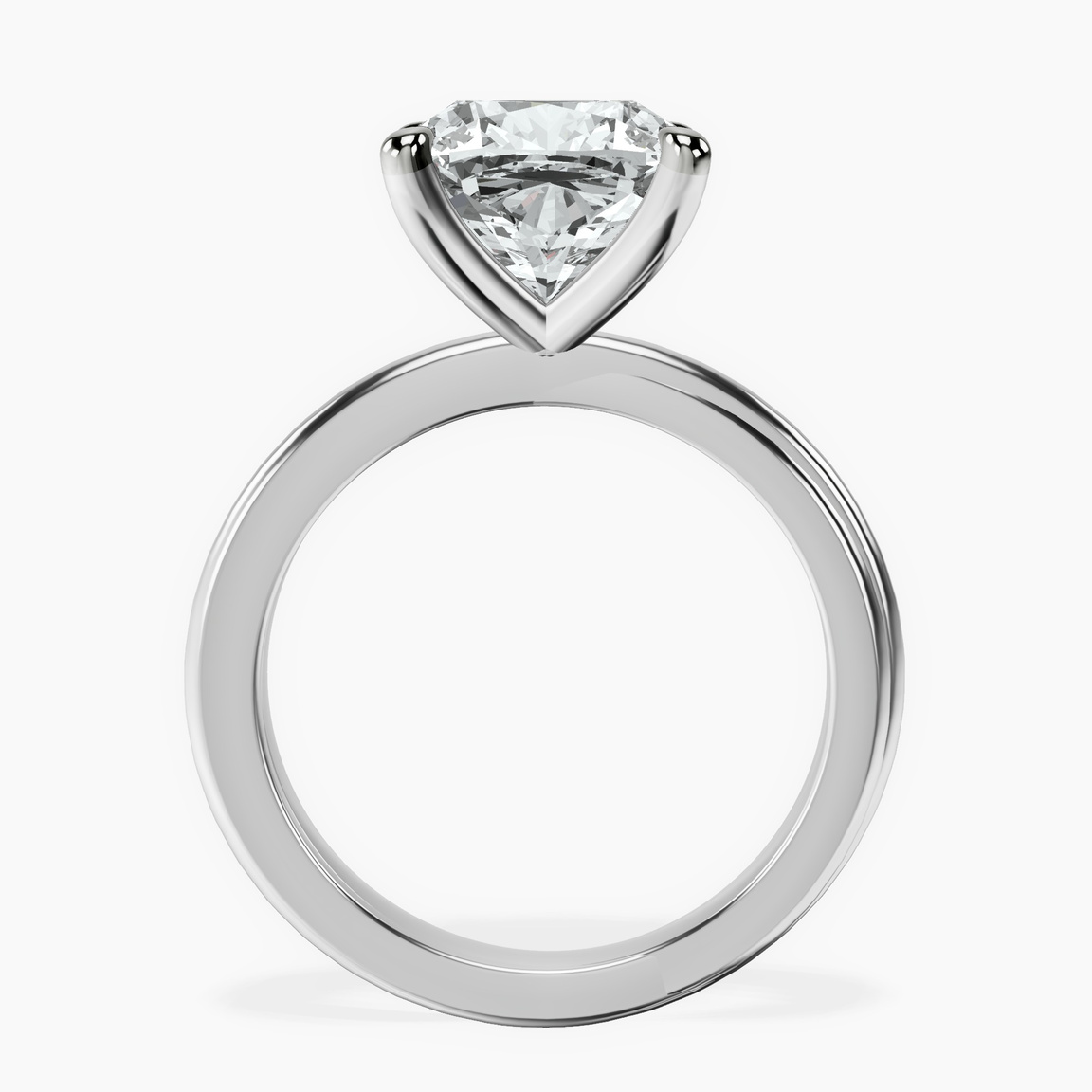 10kt White Gold Juniper Crossover Solitaire Lab Diamond Ring side right image one