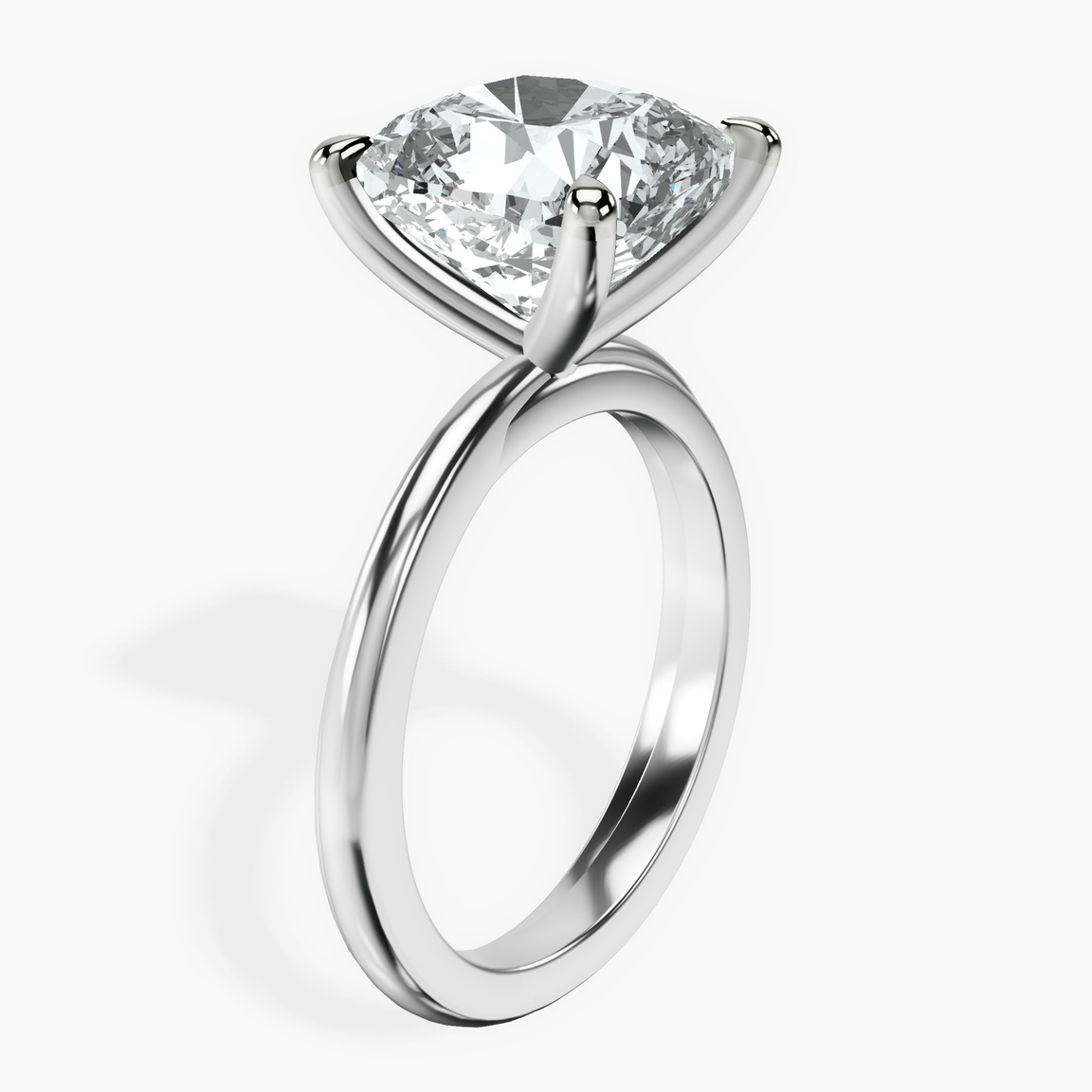 10kt White Gold Juniper Crossover Solitaire Lab Diamond Ring standing product image one