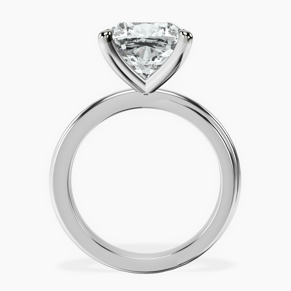 10kt White Gold Juniper Crossover Solitaire Lab Diamond Ring side right image one