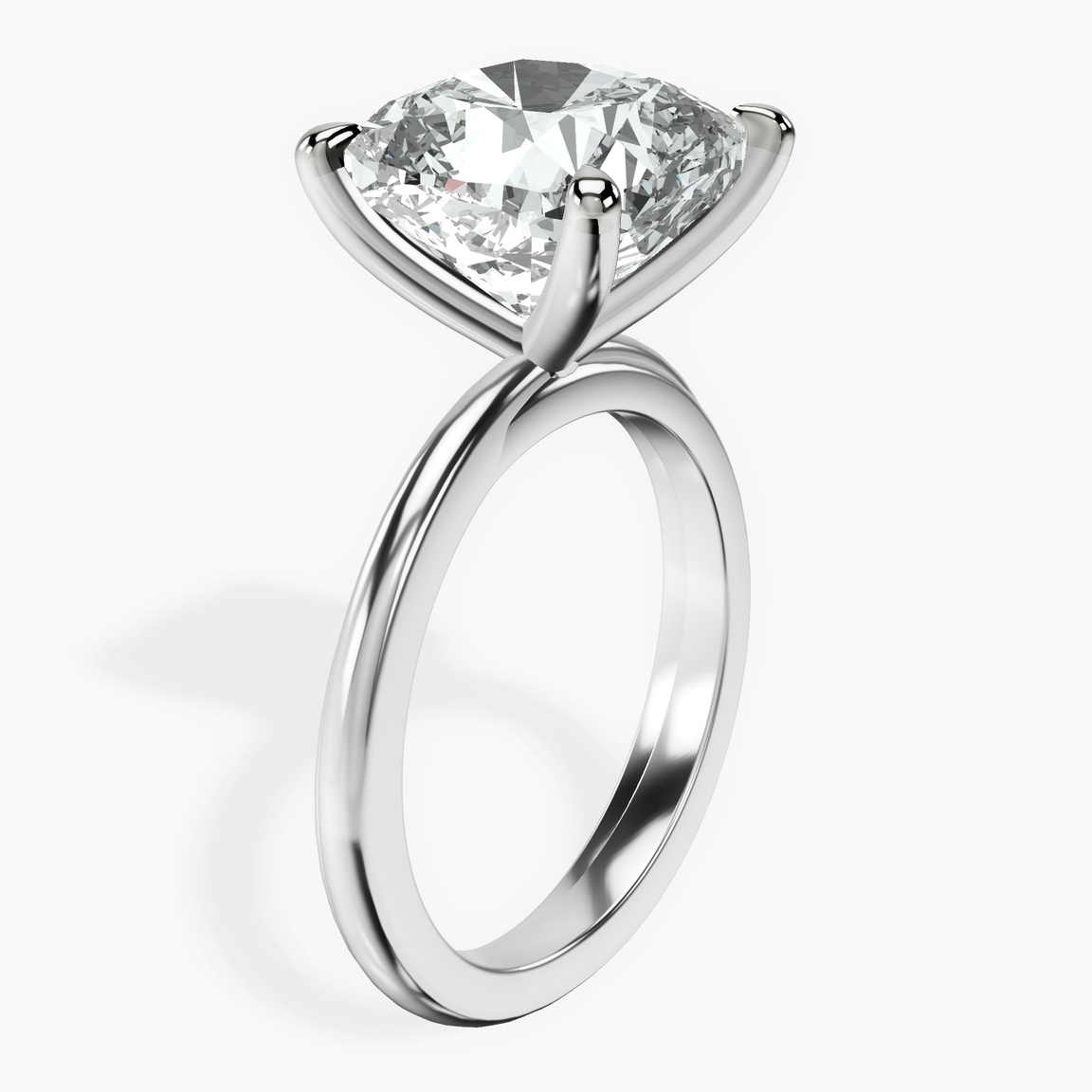 10kt White Gold Juniper Crossover Solitaire Lab Diamond Ring standing product image one
