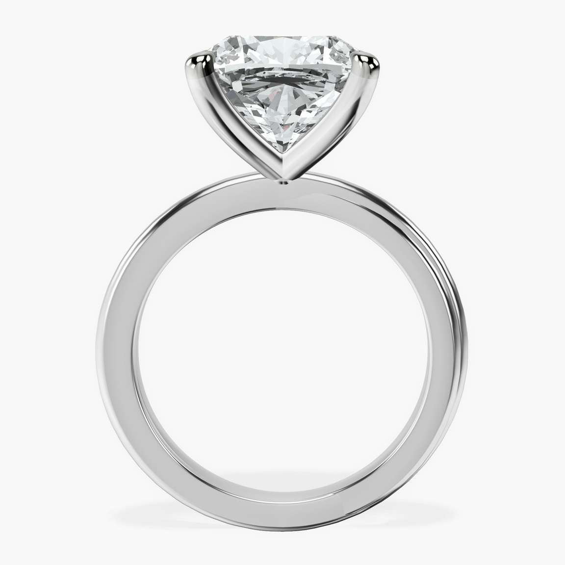 10kt White Gold Juniper Crossover Solitaire Lab Diamond Ring side right image one