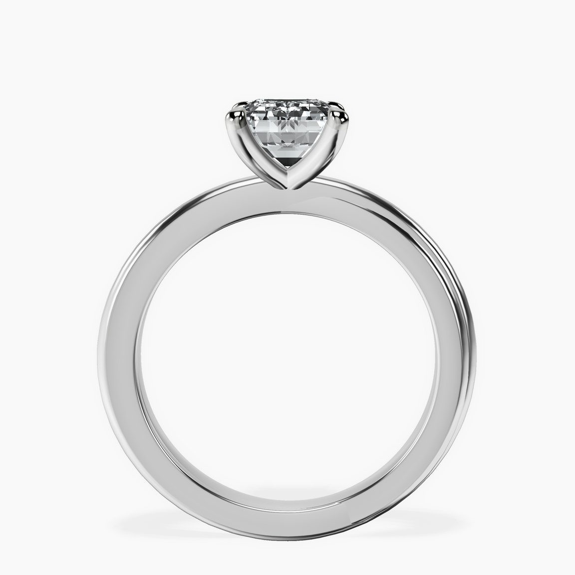 9ct White Gold Juniper Crossover Solitaire Lab Diamond Ring side right image one