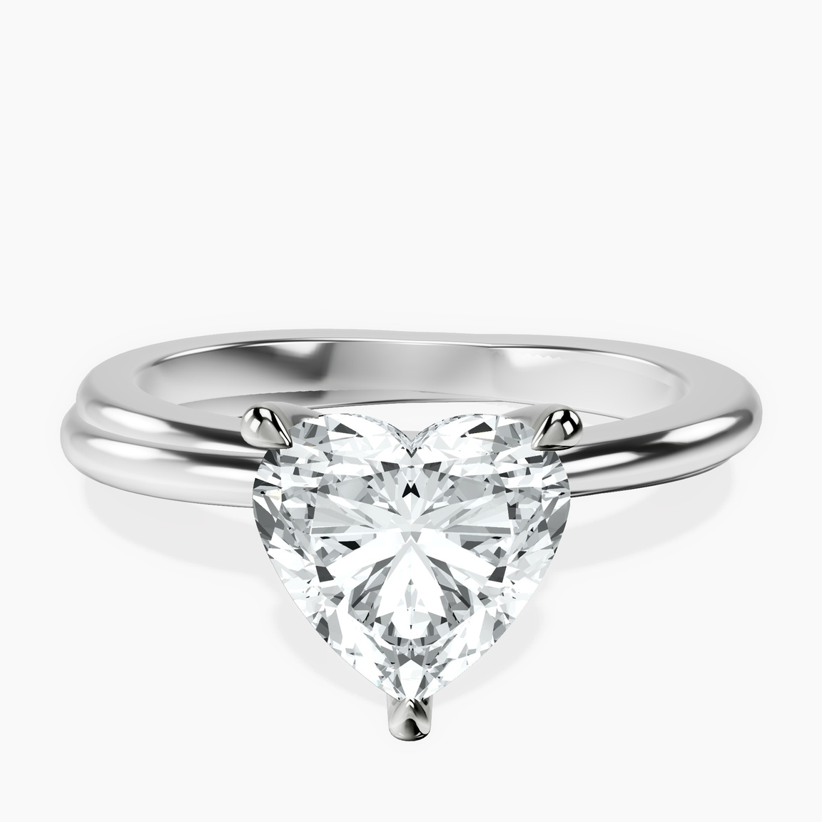 9ct White Gold Juniper Crossover Solitaire Lab Diamond Ring front image