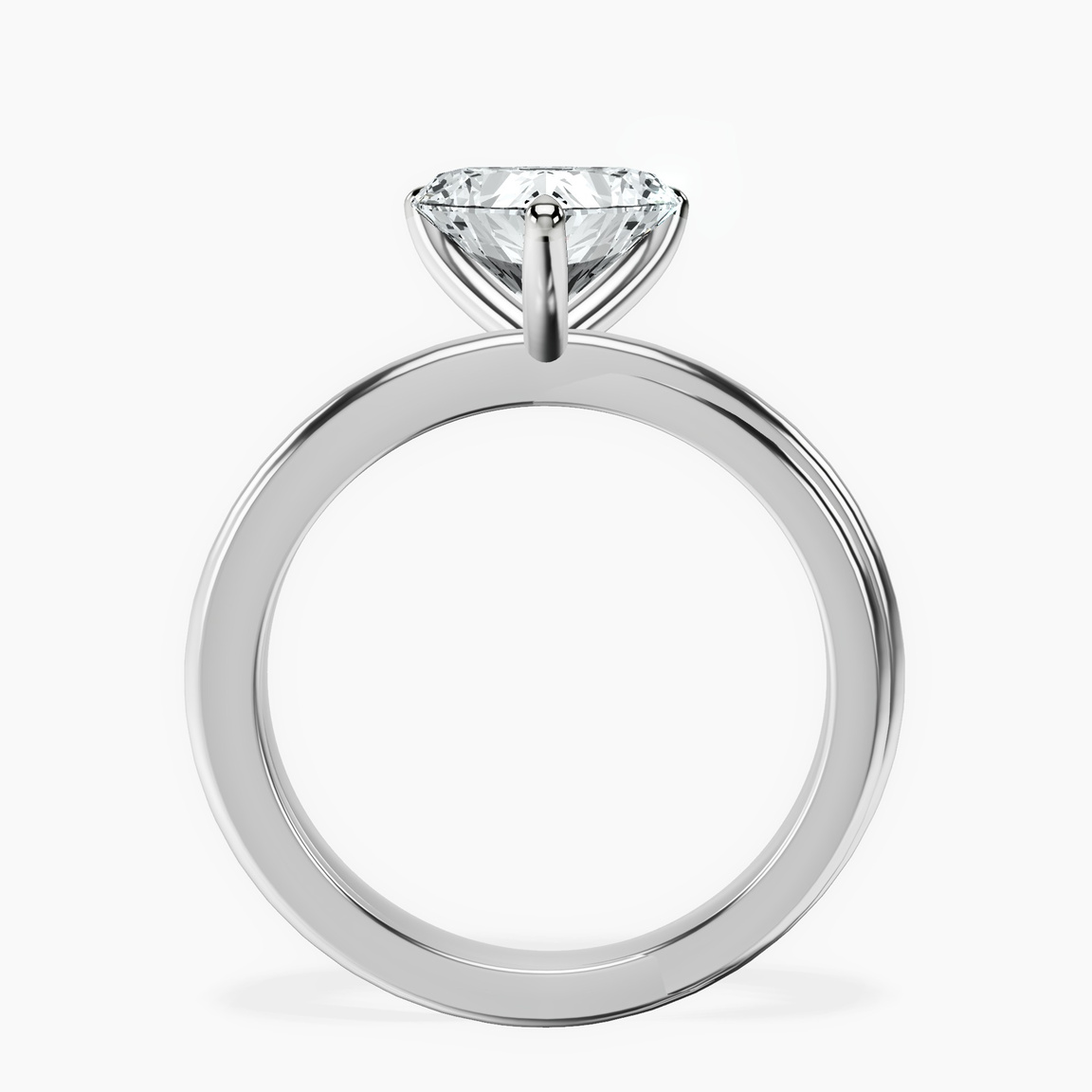 9ct White Gold Juniper Crossover Solitaire Lab Diamond Ring side right image one