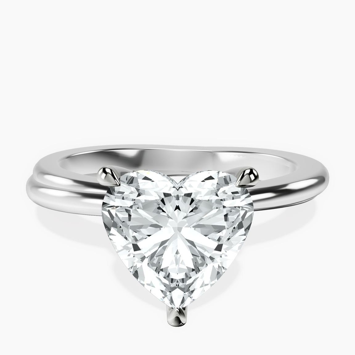 10kt White Gold Juniper Crossover Solitaire Lab Diamond Ring front image