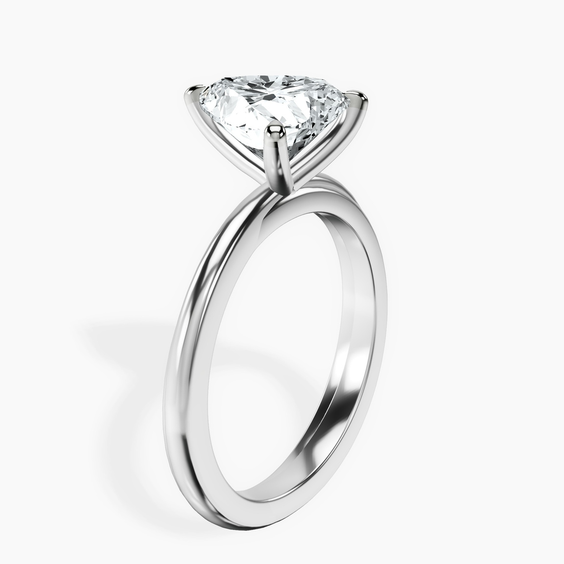 10kt White Gold Juniper Crossover Solitaire Lab Diamond Ring standing product image one
