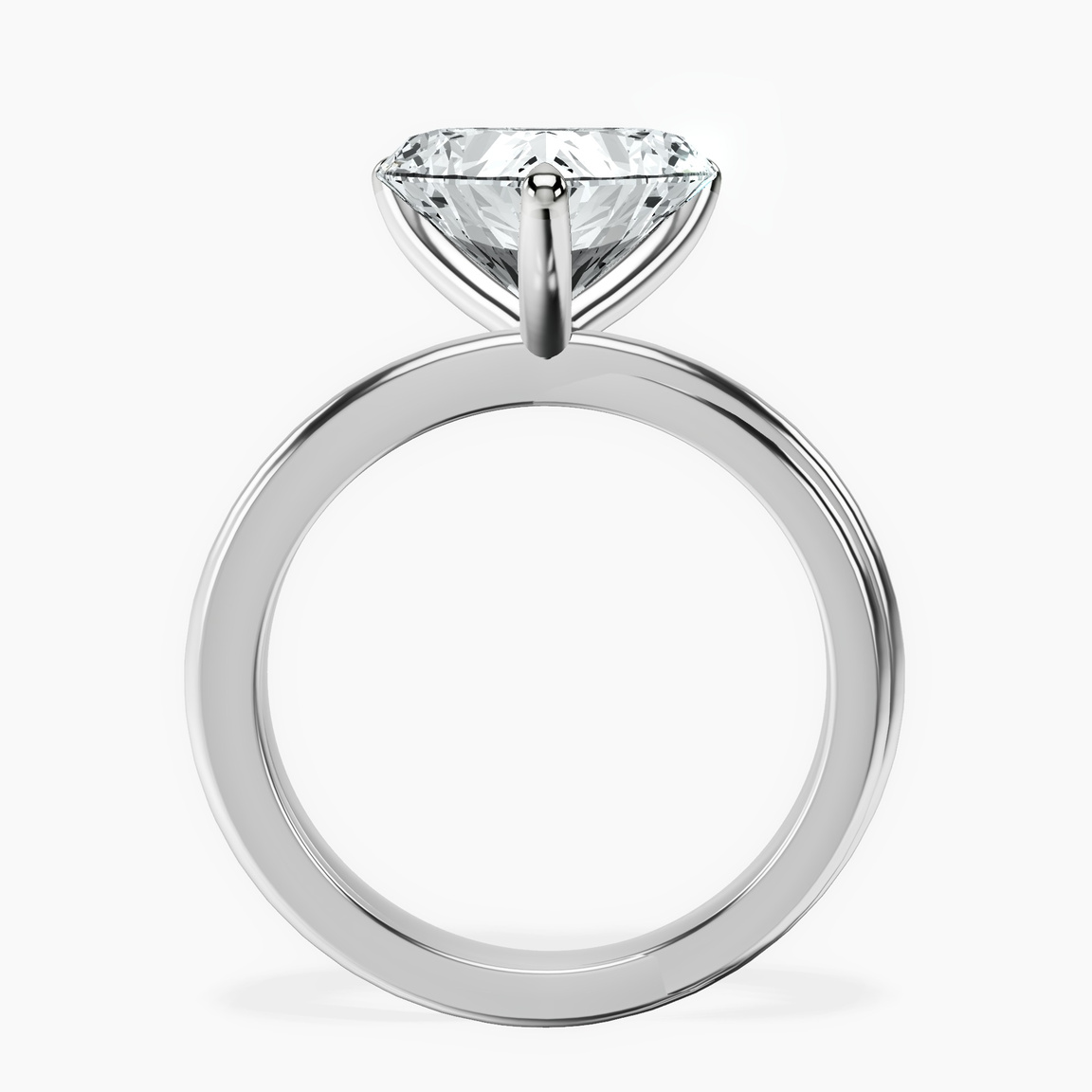 10kt White Gold Juniper Crossover Solitaire Lab Diamond Ring side right image one