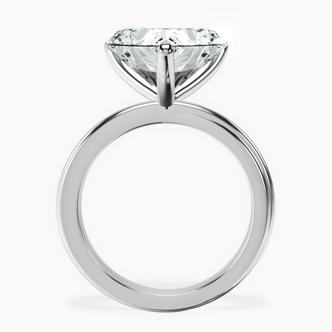 10kt White Gold Juniper Crossover Solitaire Lab Diamond Ring side right image one