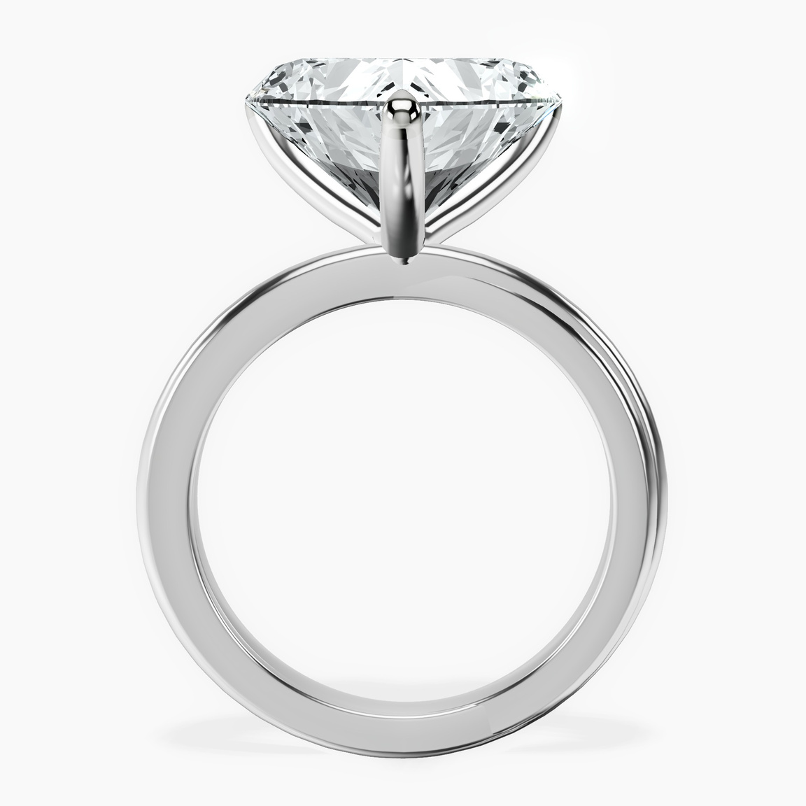 10kt White Gold Juniper Crossover Solitaire Lab Diamond Ring side right image one
