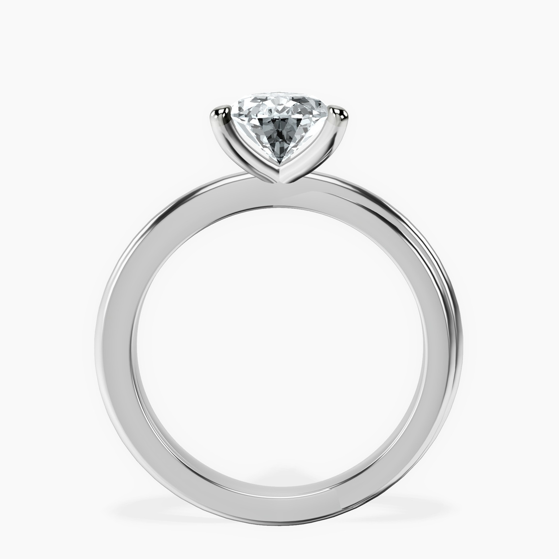 9ct White Gold Juniper Crossover Solitaire Lab Diamond Ring side right image one