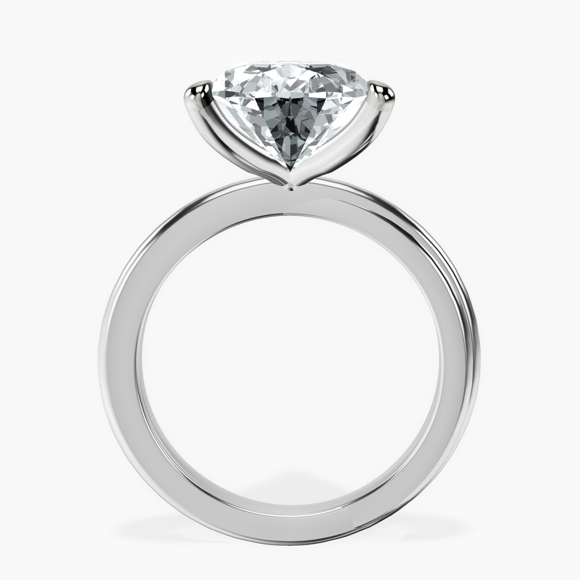 10kt White Gold Juniper Crossover Solitaire Lab Diamond Ring side right image one