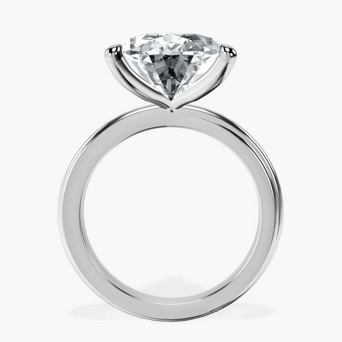10kt White Gold Juniper Crossover Solitaire Lab Diamond Ring side right image one