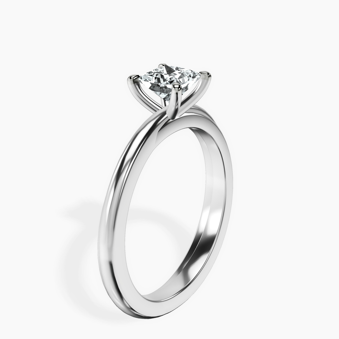 Platinum Juniper Crossover Solitaire Lab Diamond Ring standing product image one