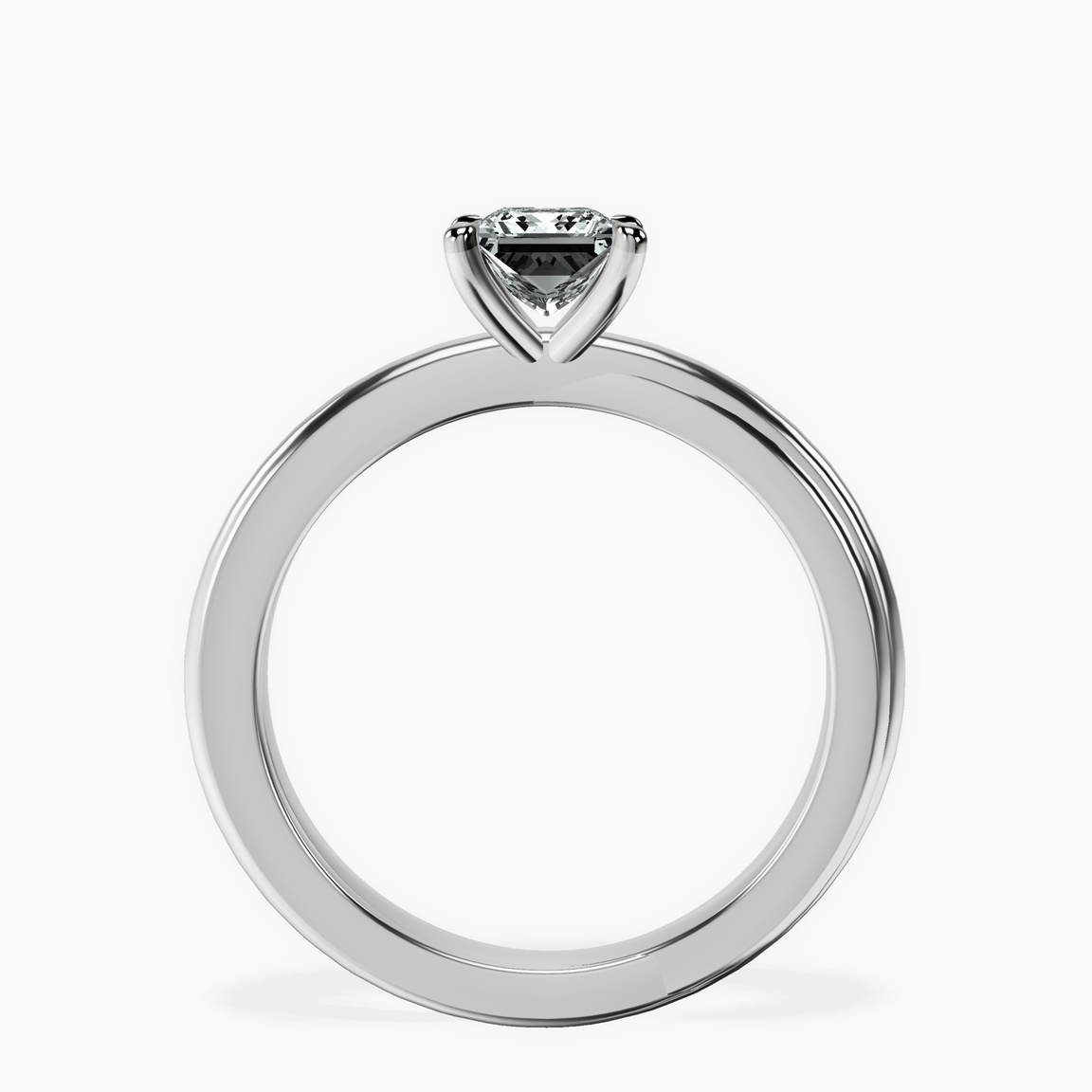 Platinum Juniper Crossover Solitaire Lab Diamond Ring side right image one