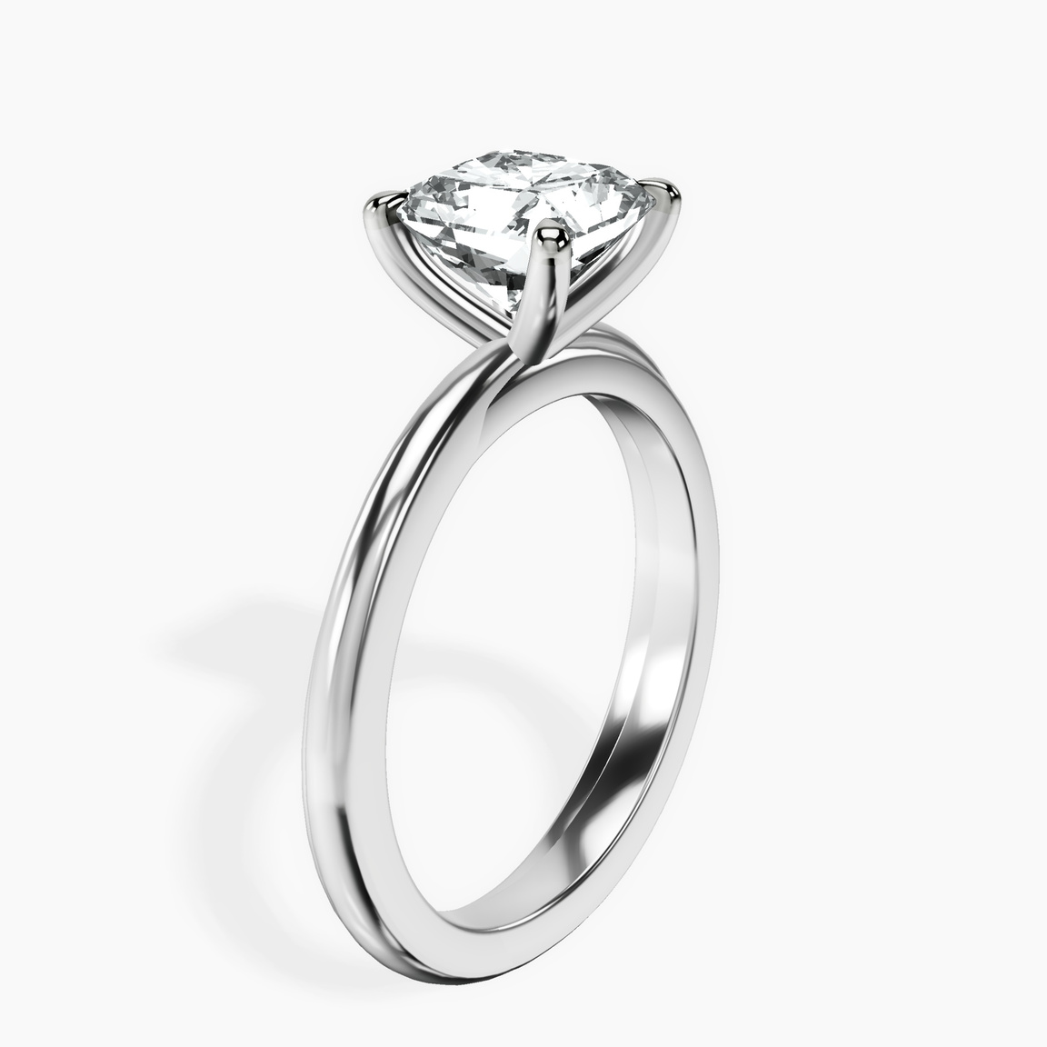 9ct White Gold Juniper Crossover Solitaire Lab Diamond Ring standing product image one