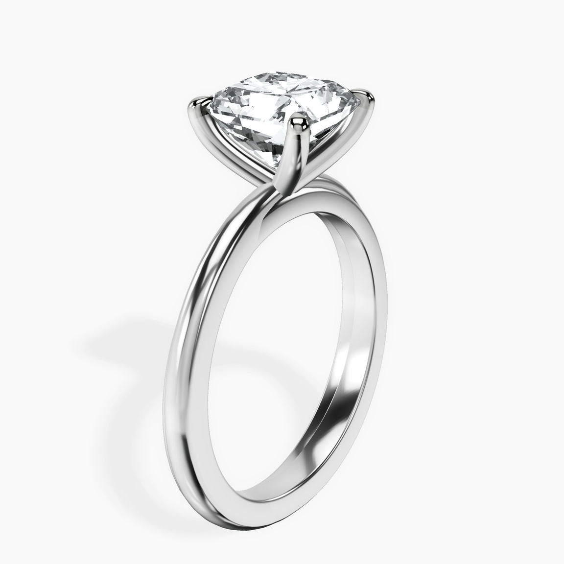 10kt White Gold Juniper Crossover Solitaire Lab Diamond Ring standing product image one