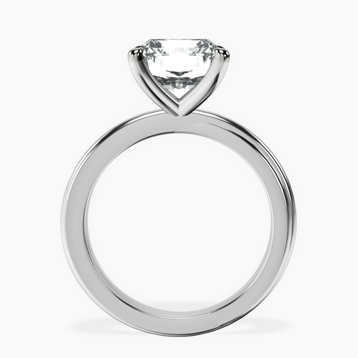 10kt White Gold Juniper Crossover Solitaire Lab Diamond Ring side right image one